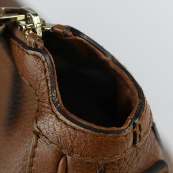 GUCCI Brown Leather Bamboo Shoulder Bag - Picture 8 of 10